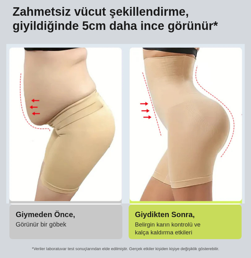 Dikişsiz Kalça Kaldırıcı ve Bel Şekillendirici Şort